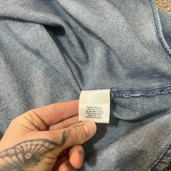 Vintage Shirt Women 3XL‎ Denim Christmas 
 Jean Embroidered Snowman holiday - Picture 7 of 12